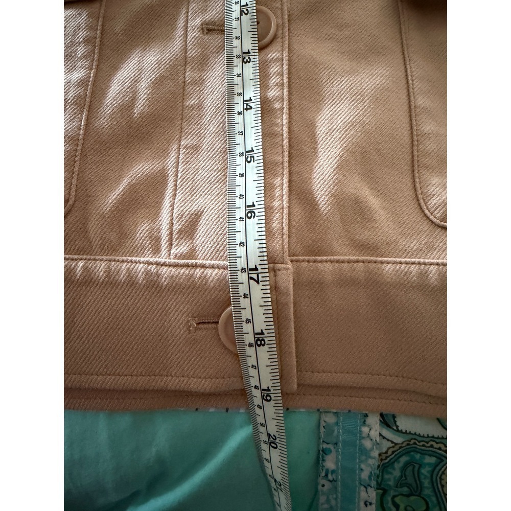 Uniqlo Jersey Relaxed Jacket Tan Beige Button Front Utility Chore Coat 474176 M - Picture 6 of 7